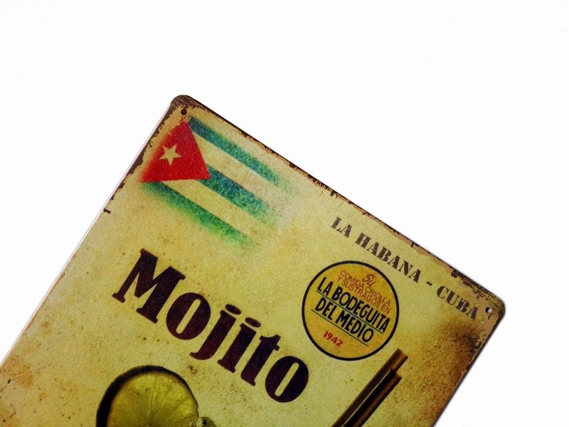 ERLOOD La Habana Cuba Mojito Drink Tin Sign Wall Retro Metal Bar Pub Poster Metal 12 X 8 - Image 2
